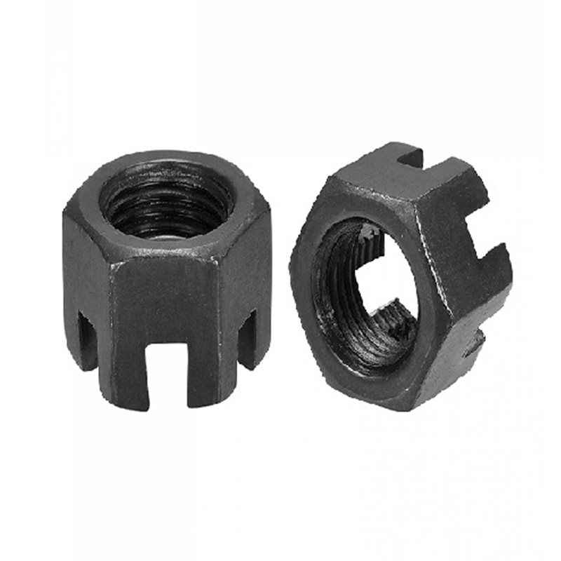 M16×1.5 グレード 4.8 炭素鋼四三酸化鉄皮溝付きキャッスル ナット DIN 935
